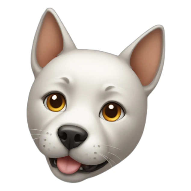 cat head with dog body sticker