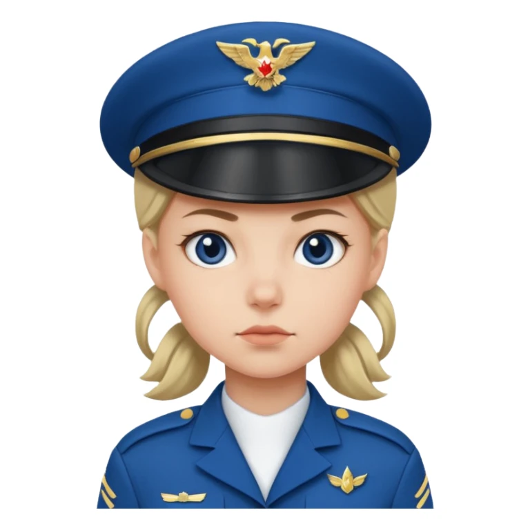 blue uniformed girl soldier sticker