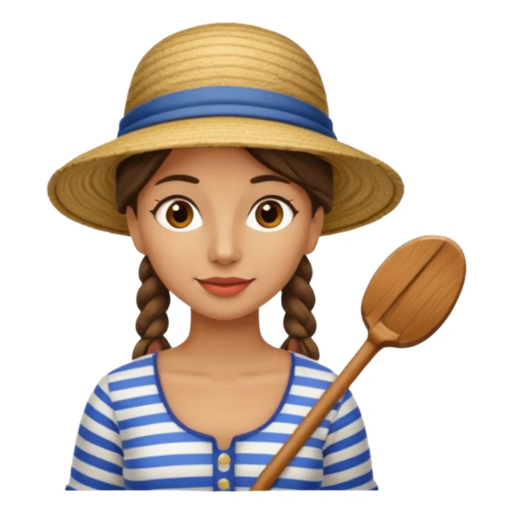 venice gondolier woman sticker