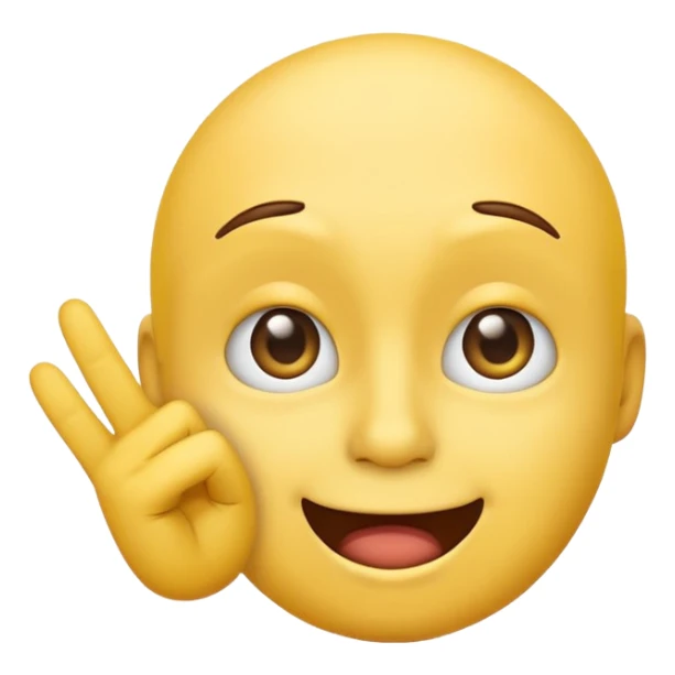 yellow face emoji making a rude hand gesture with middle finger up, mischievous expression sticker