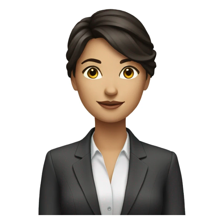 Business brunette girl sticker