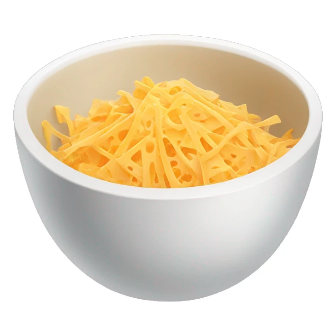 Bowl of shredded cheese sticker