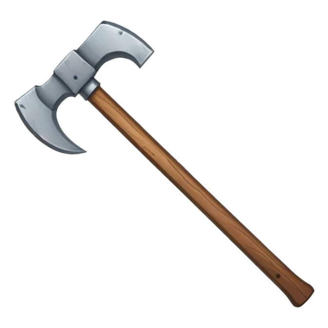 AXE IN THE STYLE OF THE MINECRAFT GAME sticker
