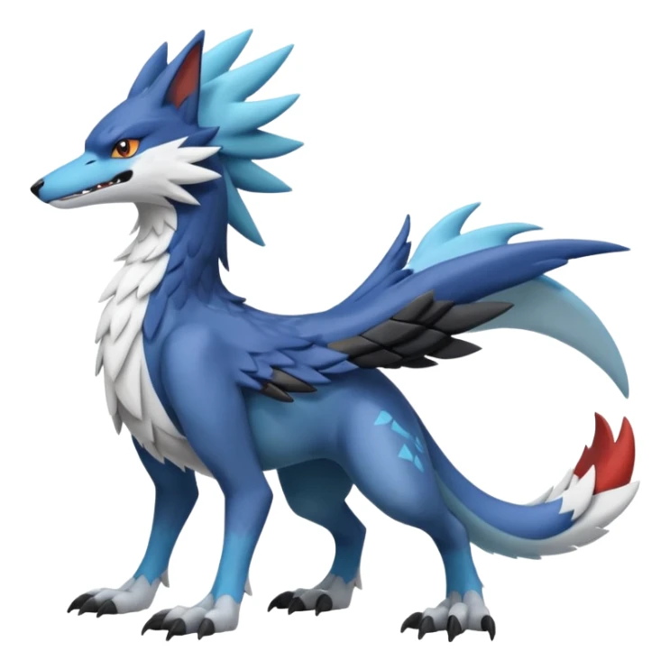 Nargacuga-Sergal-Silvally-Wolf-Latios-fusion, full body  sticker