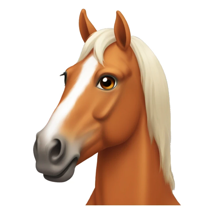 Orange horse with white line on face  sticker
