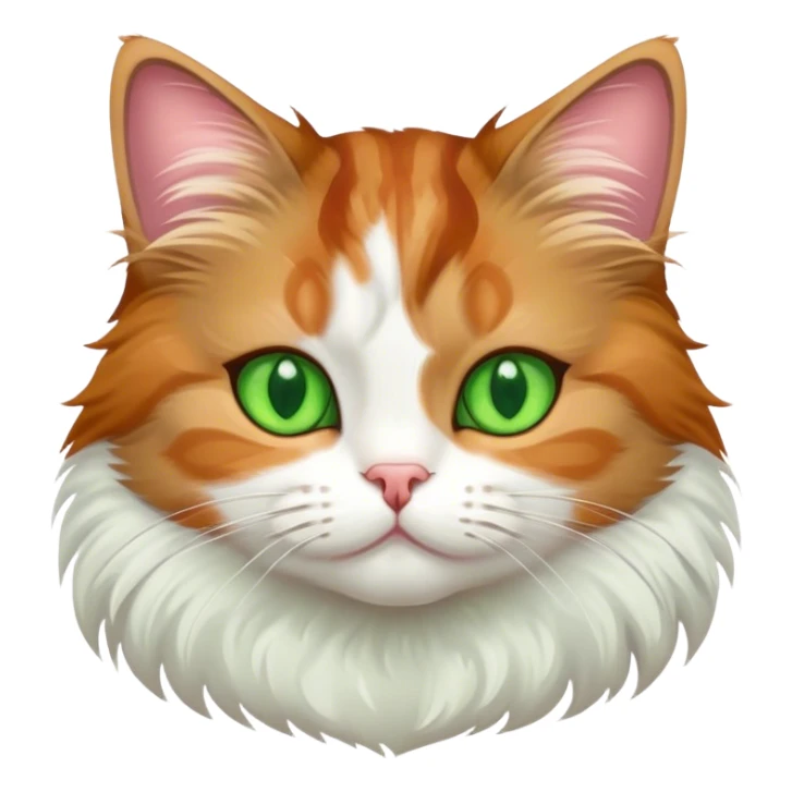 Tricolor cat with green eyes  sticker