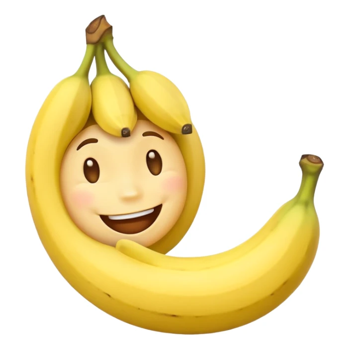 Smiling Emoji with a white banana under it sticker