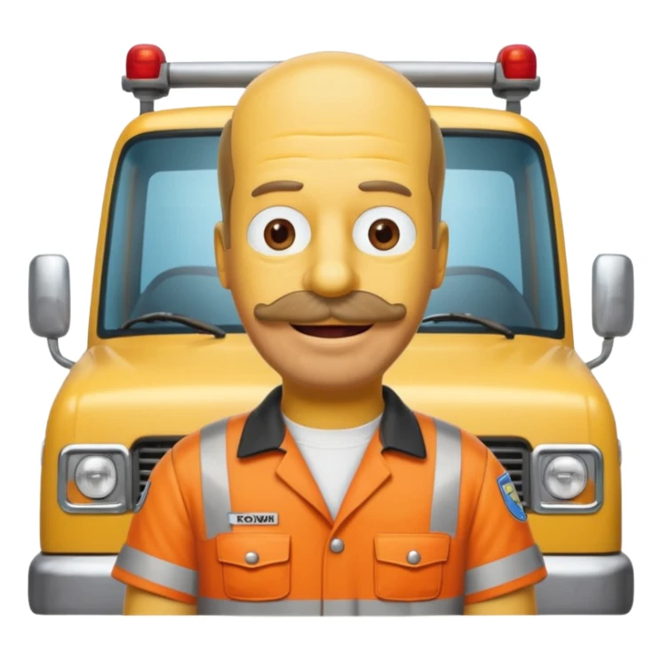 Tow Truck Homer Simpson sticker