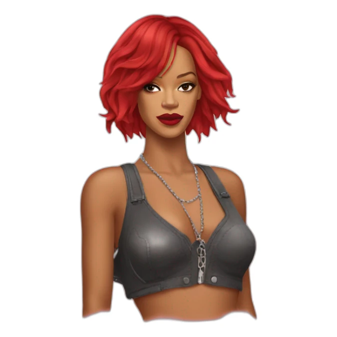 Rihanna qui fait du cheval sticker