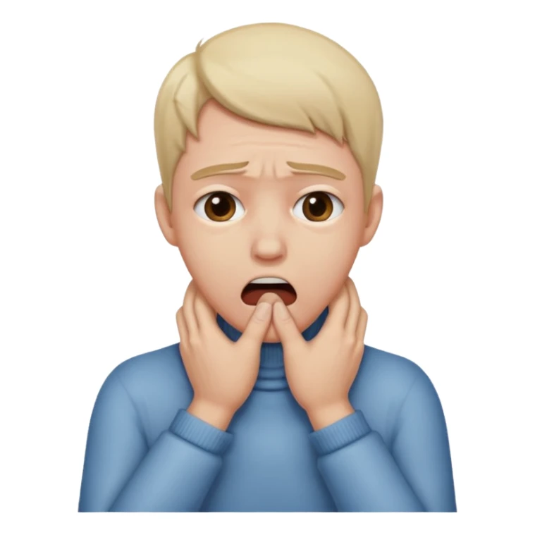 criss cross hands around throat choking self emoji sticker