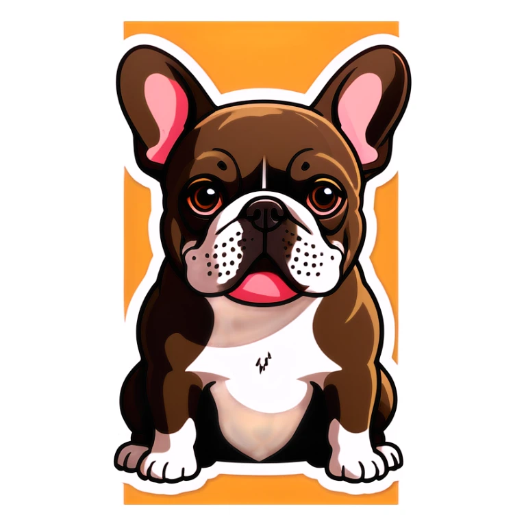 French Bulldog live on Zoom sticker