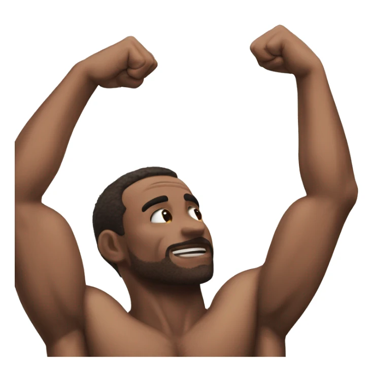 man raised armpit shirtless armpit hair sticker