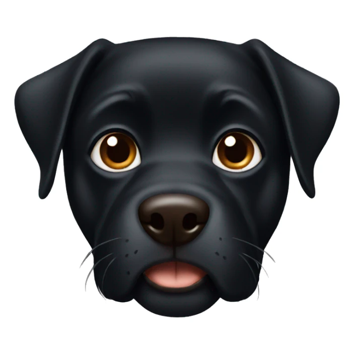 Black Dog with Brown eyes sticker