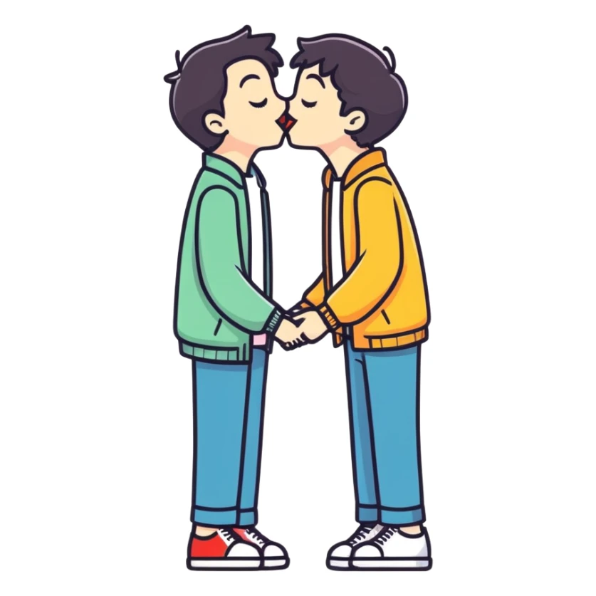 Jon kissing me with open legs on lips sticker