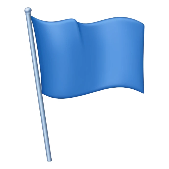 plain blue flag, no signs or symbols sticker