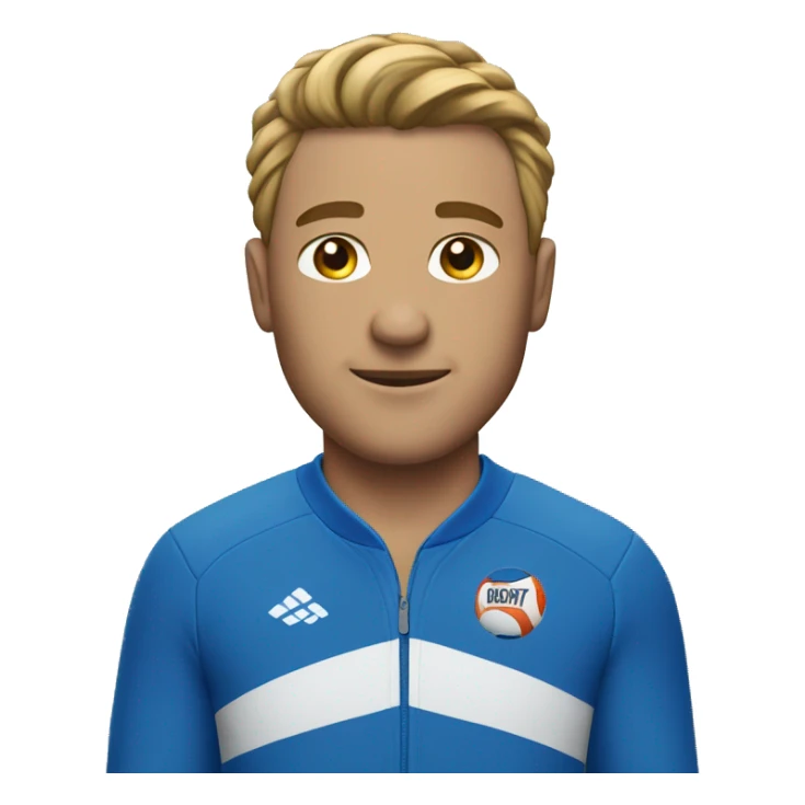 sport man in blue sport suit sticker