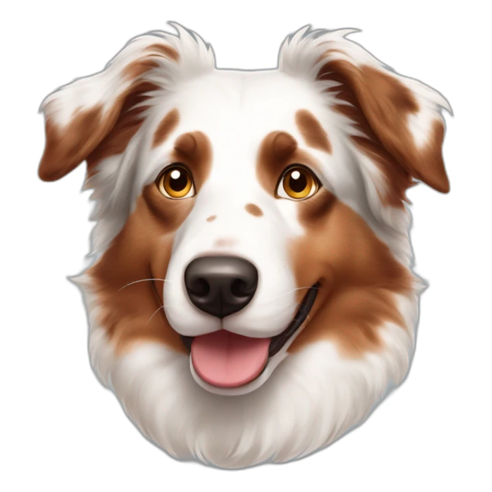 Face of a White Australian Shepherd Red merle  sticker