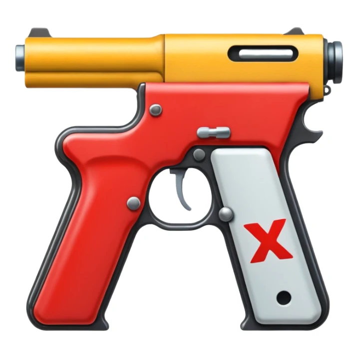 i want to make an X letter using 2 gas station  pistols sticker