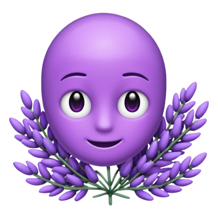 A ted fialovou levanduli emoji sticker