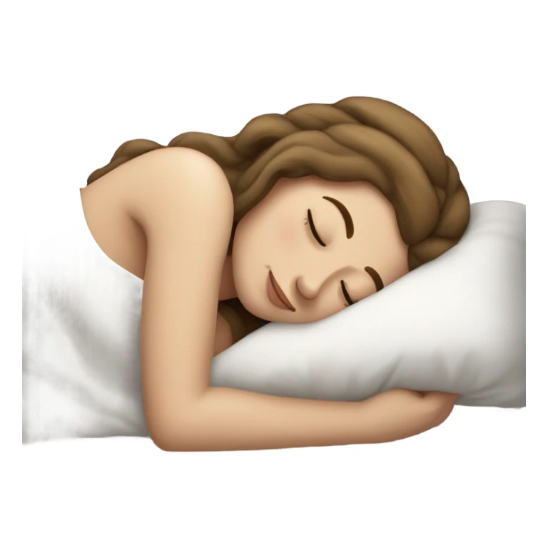 White girl sleeping In bed  sticker