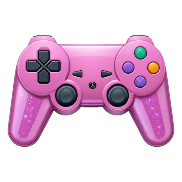 glittery pink 90s retro playstation console sticker