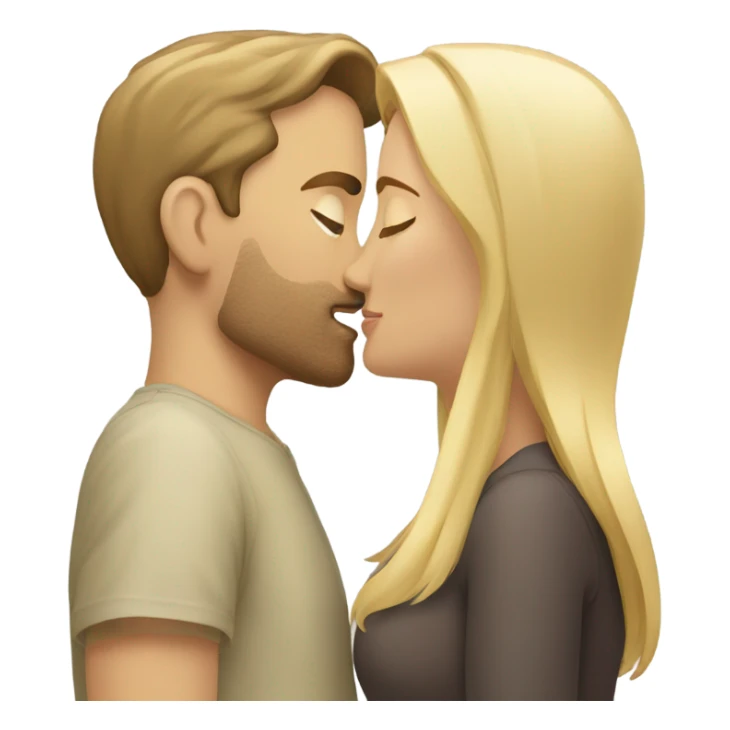 Caucasion male kissing blonde woman  sticker