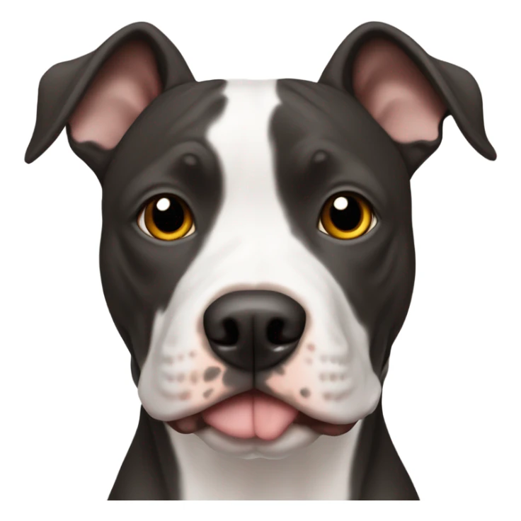 American pitbull terrier black and white brown eyes sticker