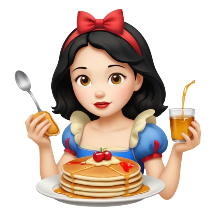 SnowWhite seal eating pancakes sticker