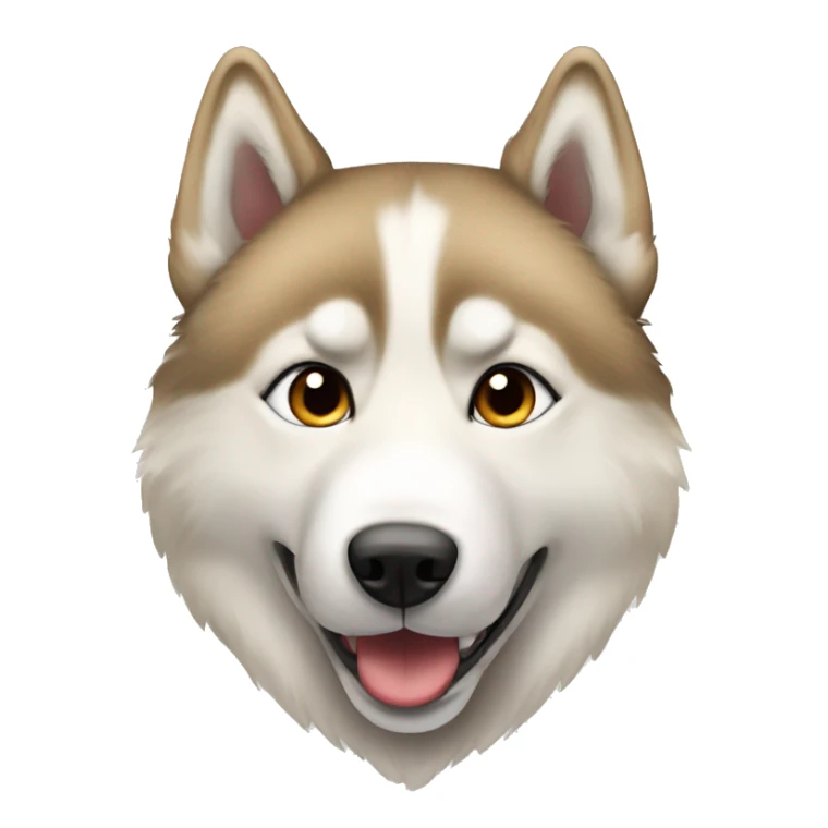 Playful Siberian husky with tan colored fur  sticker