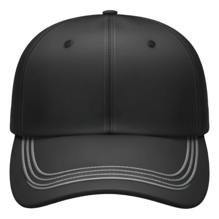 an ios genmoji for a black baseball cap (no logo) sticker