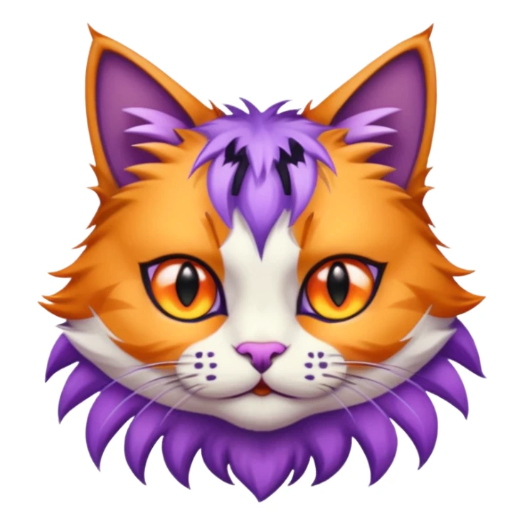 Cailco cat hybrid wildcat collar purple spike a sticker