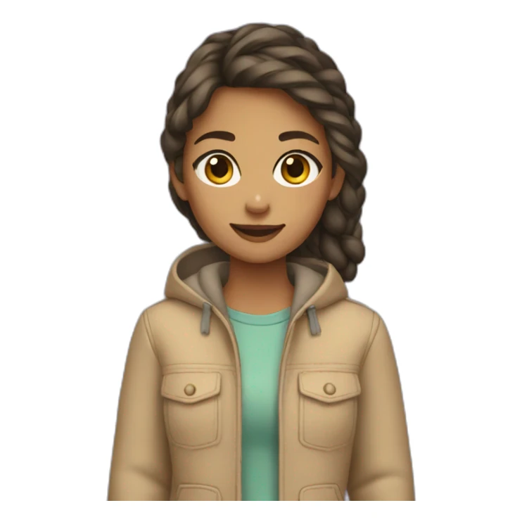 a teenage girl in outumn clothes sticker