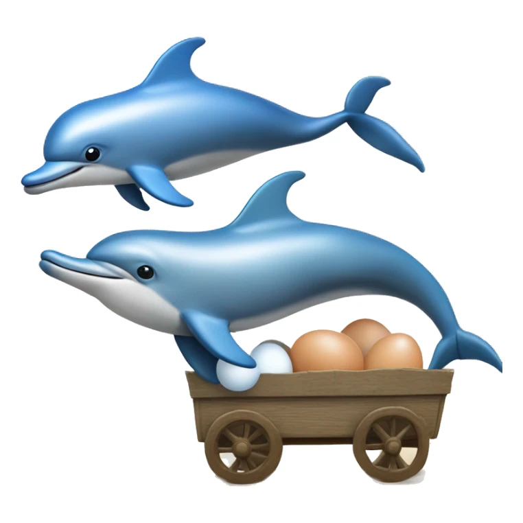dolphin hatches an egg when dolphin takes the egg to a wagon and puts the egg in the wagon to hatch sticker