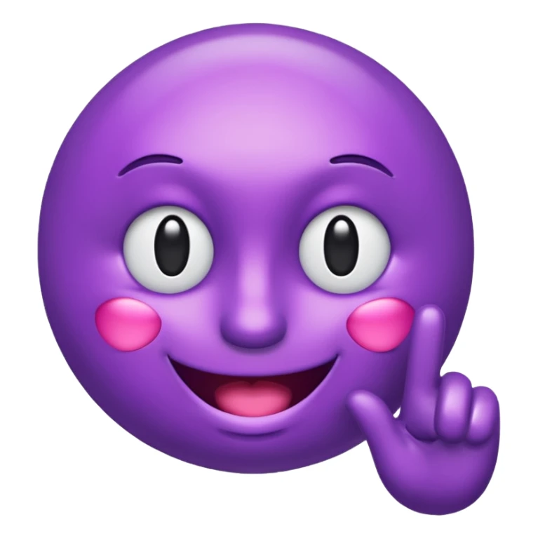 Shiny fancy purple text saying "YOU" emoji  sticker