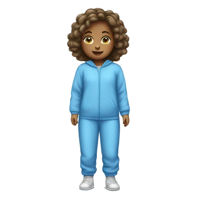 Girl is wearing blue sleep suit  sticker