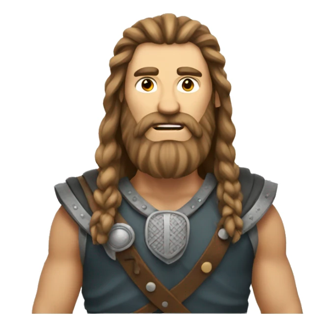 Long hair Viking man sticker