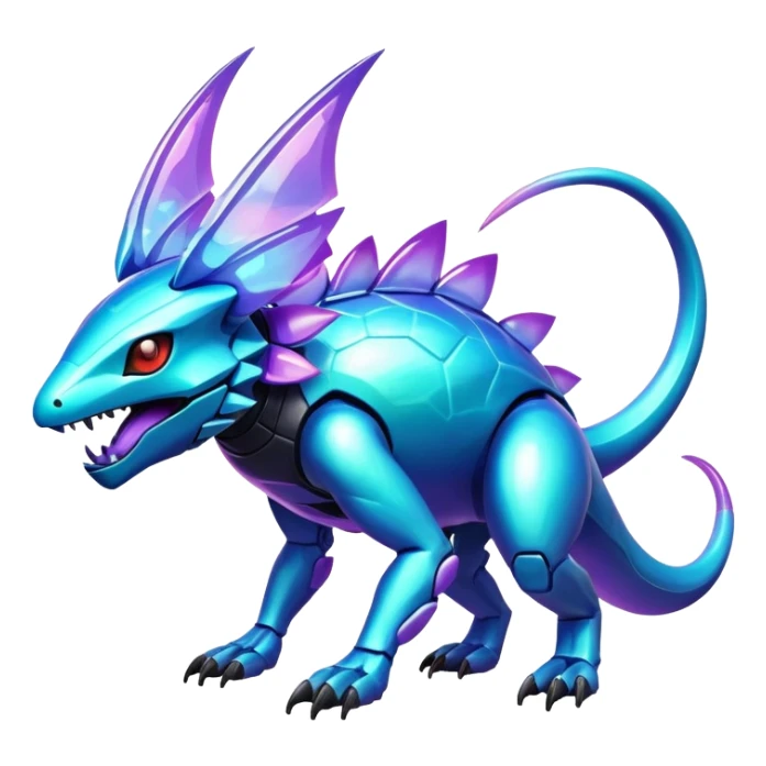  exotic tropical cyber-Protogen-Fakémon-Pokémon-Vernid-creature sticker