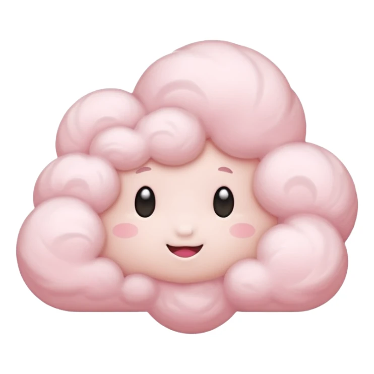A soft pink cloud with gentle cotton-like fluff. sticker