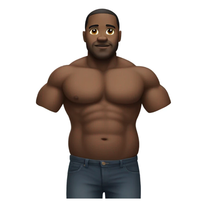 Big fat black man with developed gluteus Maximus sticker