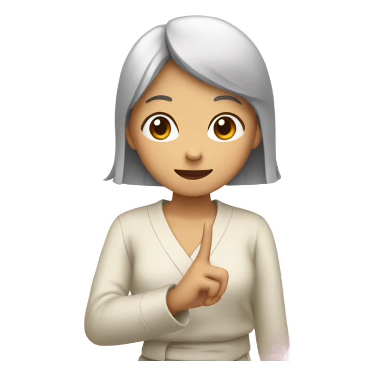 Japanese woman peace sign sticker