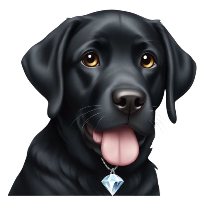 Cute black lab with a white diamond on chest  sticker
