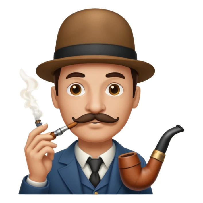 Smoking a pipe Emory sticker