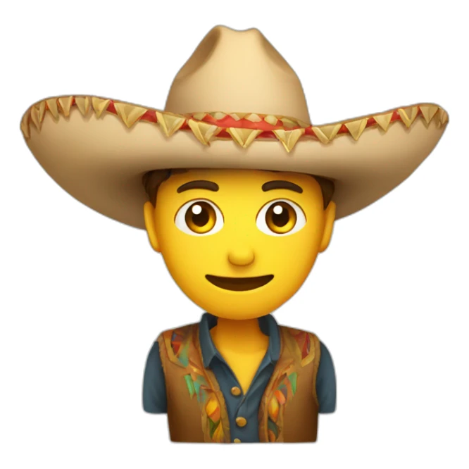 Chat avec un chapeau mexicain sticker