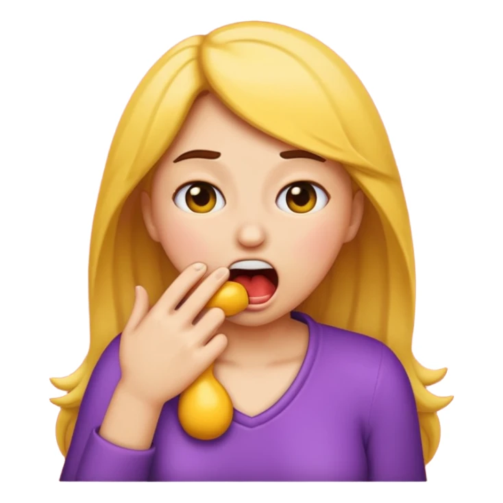 Women emoji choking herself  sticker