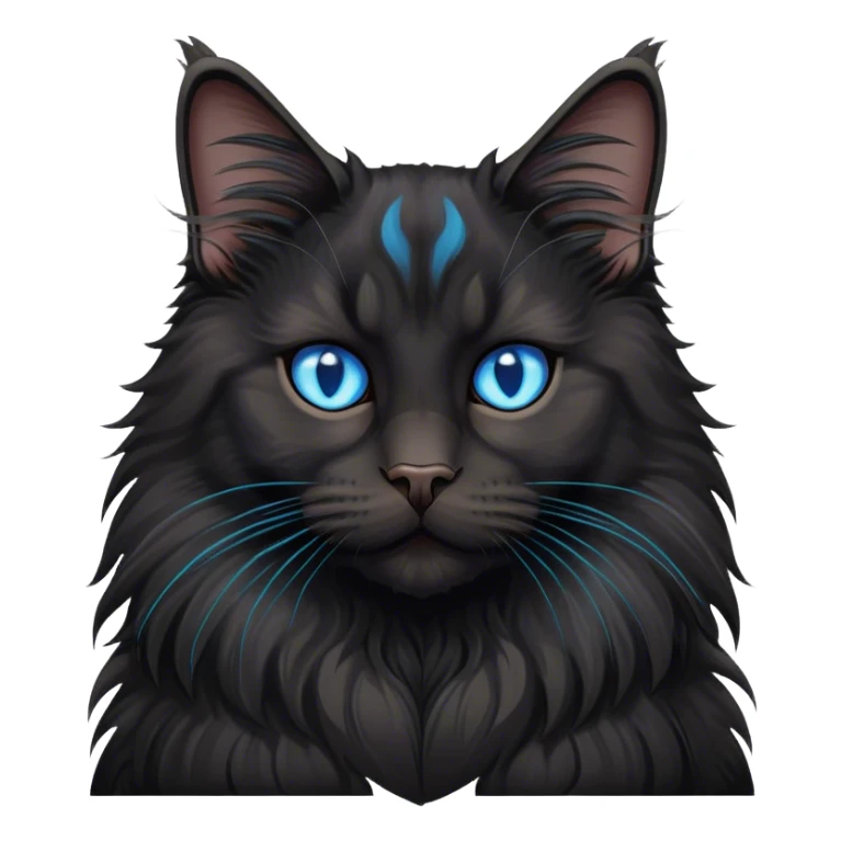 black maine coon with blue eyes sticker