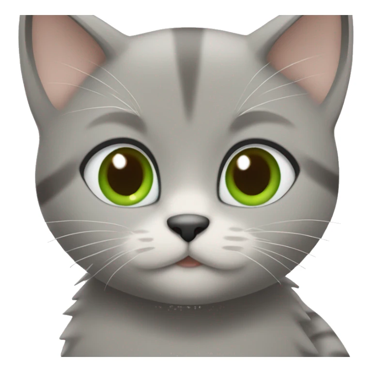 blue eyes grey kitten hugging brown short hair green eyes woman sticker