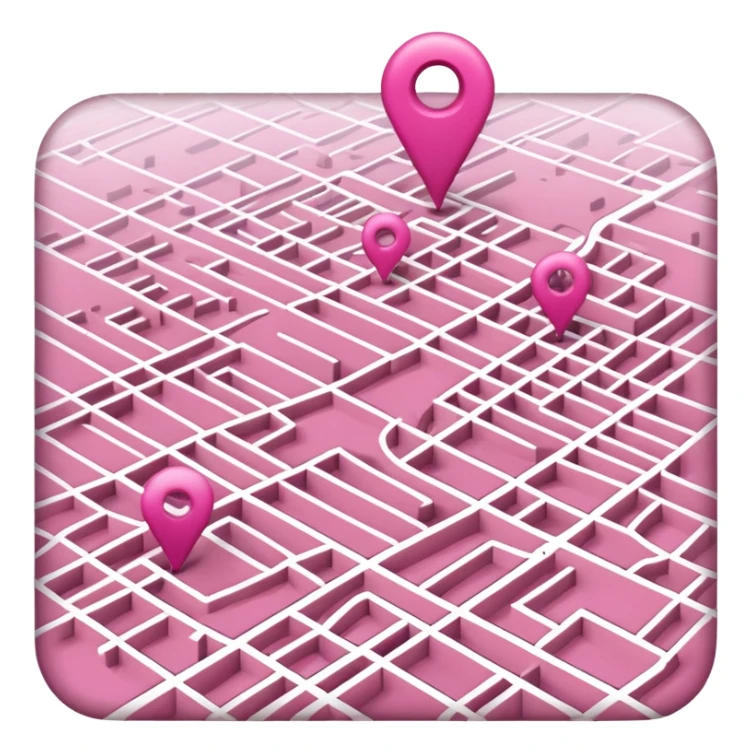 mix pink of a big gps map of the lines sticker