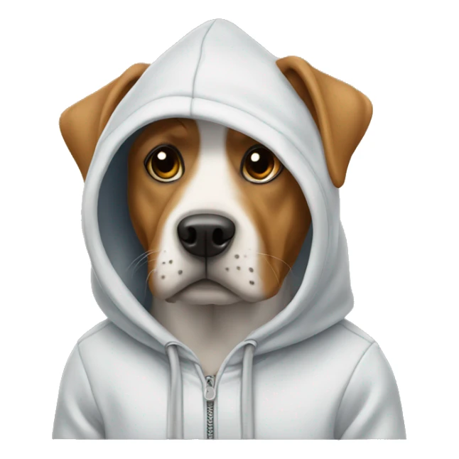Dog wear a hoodie sticker