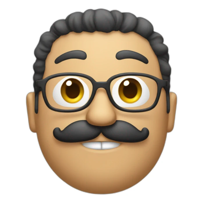 Un mec avec un moustache et des cheveux chatin sticker