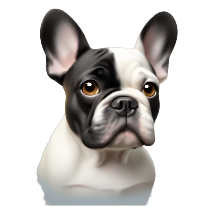 focused French bulldog in soft blur sticker
